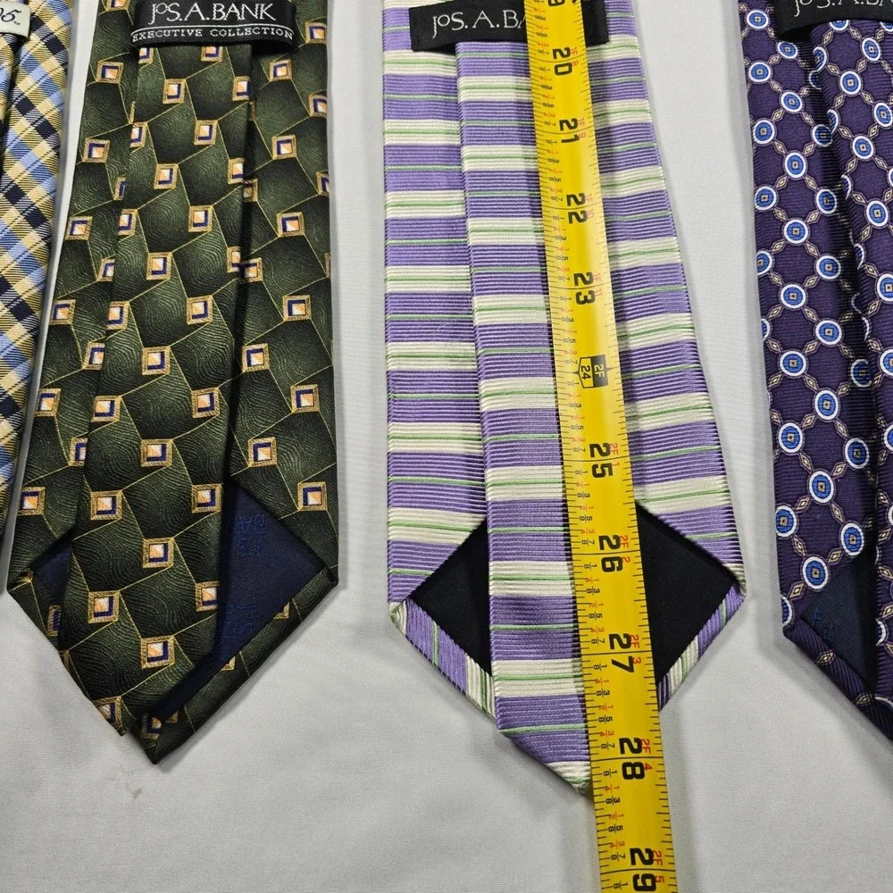 Jos. A. Bank Signature Gold Silk Tie Lot of 5 Old Money Business‎ Designer